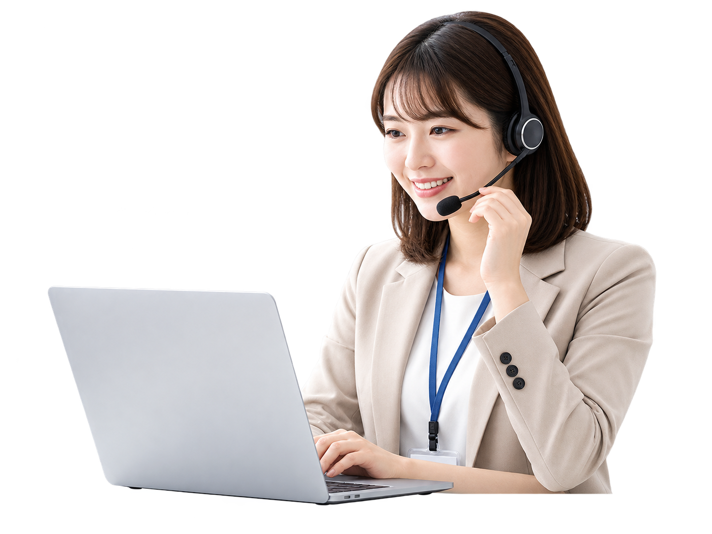 AI電話受付を利用するオペレーター